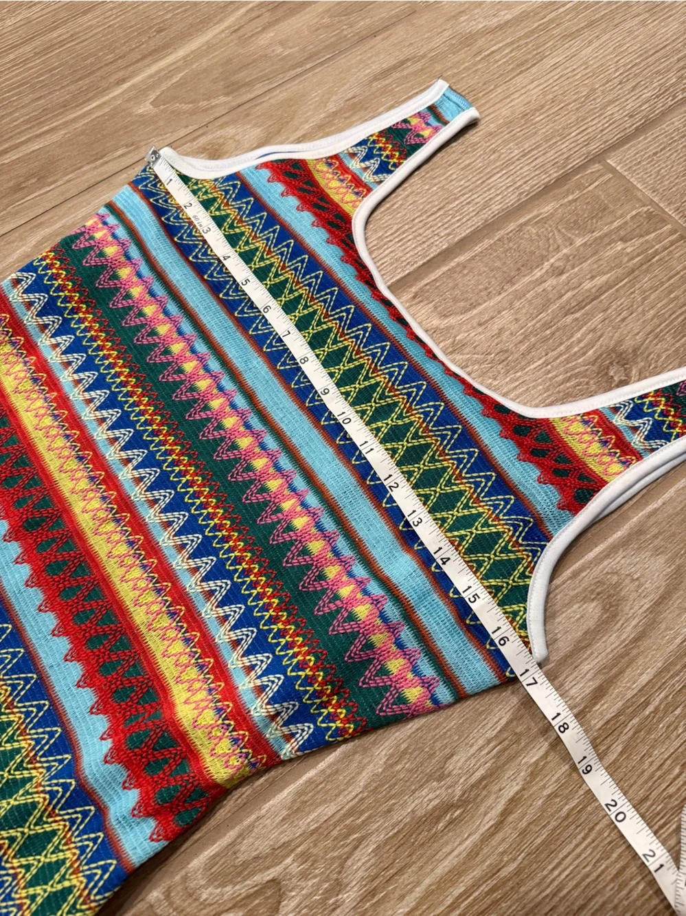 Multicolor Striped Knit Tank Dress - Blue, Red, Yellow, Green